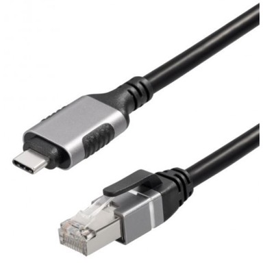 TRANSMEDIA Ethernet kabel TI28-CAT6-3C, 3 m, CAT6, F UTP, USB C na RJ45, 1 Gbps
