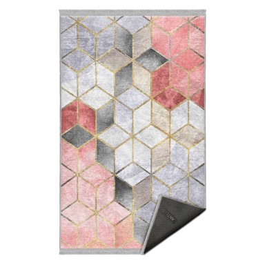 MILA HOME Ružičasto-sivi perivi tepih 160x230 cm