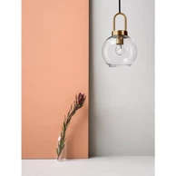 NOVA LUCE Visilica Irvine NL9241170, E27, IP20, prozirna i zlatni mesing