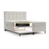 MAISON DE RÊVE Boxspring krevet Urbaneo 140x200 cm s podnicom i prostorom za pohranu, svijetlo sivi