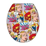 WENKO Sjedalo za toalet s lakim zatvaranjem Pop Art, 45 x 37,5 cm