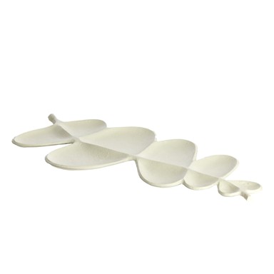 LIGHT & LIVING Metalni ukrasni pladanj 25x52 cm Akaki