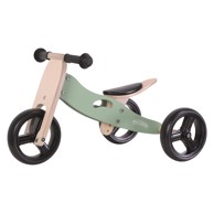 FREE 2 MOVE Drveni tricikl bez pedala 2u1 Rider, zeleni