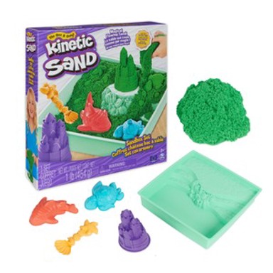 KINETIC SAND Pješčanik s priborom za igru, zeleni