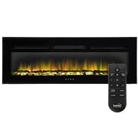 HOME Grijalica FKKI 05, električni kamin, 2000 W, daljinski, crna
