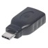 MANHATTAN Adapter, USB-C (M) na USB-A 3.1 (Ž), crni