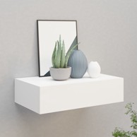 Zidna polica s ladicom bijela 40 x 23,5 x 10 cm MDF