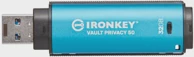 KINGSTON USB ključ Ironkey, 32 GB, USB 3.2 Gen 1, metalni, hardverska zaštita, plava (IKVP50/32GB)