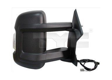 TYC Retrovizor Fiat Ducato 06-14, lijevi, električni, grijani, duga ruka, senzor temp,. Žmigavac, W16W, 10 pinova, Jumper/Boxer