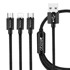 YESIDO Kabel CA-60, 3u1, USB kabel na tip C, 60 W, 3 A, 1.2 m, crni