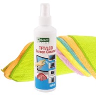 D.RECT sredstvo za čišćenje TFT i LCD zaslona 250 ml s krpom od mikrovlakana 40 x 40 cm
