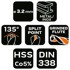 NEO TOOLS HSS-Co Svrdlo za metal 3,2 mm