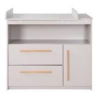 ROBA Svijetlo siva dječja komoda s promjenjivim stolom 107x98x75 cm Lea 