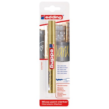 EDDING Marker 750/1 permanentni sjajni lakirajući 2-4mm, zlatna