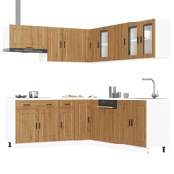 Set kuhinjskih ormarića Porto 11-dijelni, hrast artisan