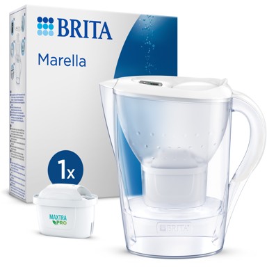 BRITA Vrč za filtriranje vode Marella, 1 filter uključen, bijeli