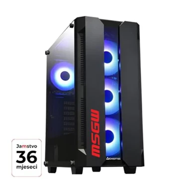 MSGW Stolno računalo Gamer R5 a124 / AMD Ryzen 5 5500, 16 GB DDR4, 1 TB SSD, AMD Radeon RX 7600 8 GB, bez operativnog sustava