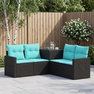 Set sofa 5 kom. 179 x 179 x 85 cm, crna i plava