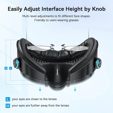 AMVR Maska za lice, podesiva, kompatibilna s Meta Quest 3