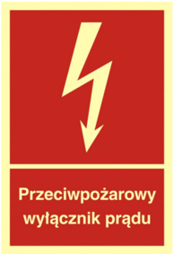 Sigurnosni znak BB012 protupožarni prekidač, 150 x 222 mm