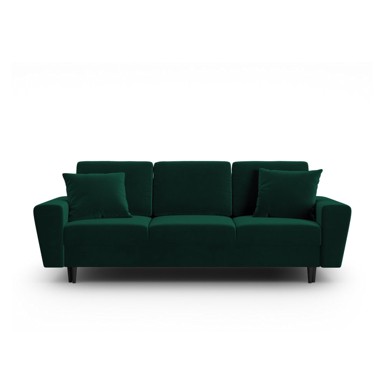 COSMOPOLITAN DESIGN Zelena baršunasti sklopiva/s prostorom za odlaganje sofa 235 cm Kyoto, 235x100x88 cm