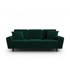COSMOPOLITAN DESIGN Zelena baršunasti sklopiva/s prostorom za odlaganje sofa 235 cm Kyoto, 235x100x88 cm