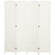HOMESTAR Pregrada za sobu, sklopivi paravan, 4 panela, 160x16x170 cm, bijela