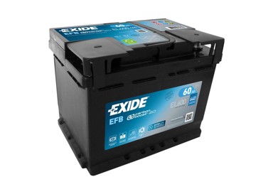 EXIDE Akumulator EFB 60Ah D+ EL600 24,2x17,5x19,0 (640A)
