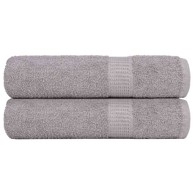 Ručnici za kupanje 2 kom sivi 100x150 cm 360 gsm 100% pamuk