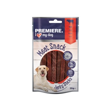 PREMIERE Poslastica za pse Meat Snack Jerky Sticks, govedina, 70 g