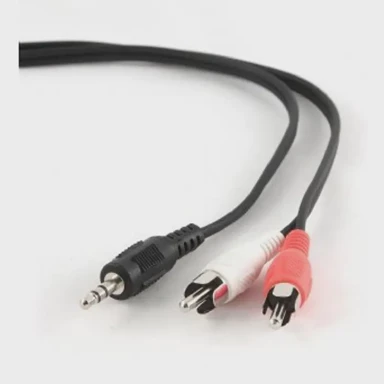 GEMBIRD Audio kabel 2.5m, 3.5mm/2xRCA, M/M, crni, crveni, bijeli