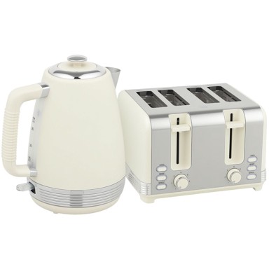 HOMESTAR Set kuhala za vodu i tostera, 1,7 L, krem