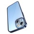 BASEUS Maskica, iPhone 14 Plus, Glitter Transparent, kaljeno staklo, plava
