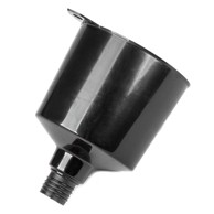 AMIO 04043 Crni plastični ovalni lijevak za gorivo i tekućine 12 cm, crni