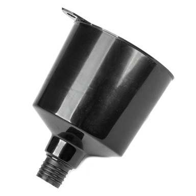 AMIO 04043 Crni plastični ovalni lijevak za gorivo i tekućine 12 cm, crni