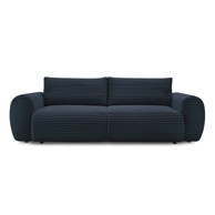 BOBOCHIC PARIS Tamno plava sklopiva sofa od samta 257 cm Lucien, 257x122x90 cm