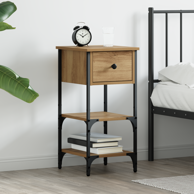 Noćni ormar, 34 x 36 x 70 cm, konstruirano drvo, artisan hrast