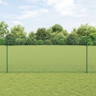 Okačena žičana ograda s 11 u post 1.4x25 m, čelik, zelena