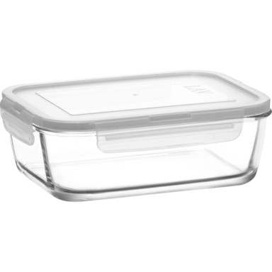 LAV Staklena posuda s poklopcem 1200 ml, prozirna