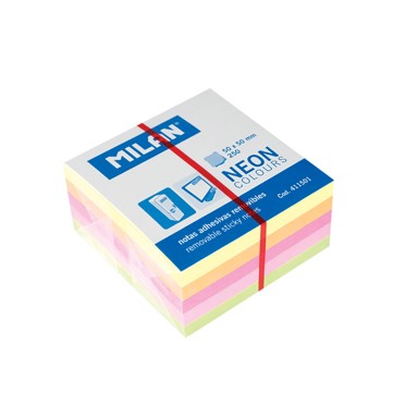 MILAN Blok samoljepljivi kocka 50x50 mm, neon