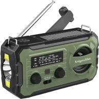 KRUGER&MATZ KM0837 višenamjenski SOS radio s powerbankom 10000 mAh, solarnim punjenjem i dinamom