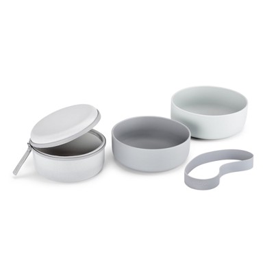 MIACARA Putni set posuda Bento Concrete/Slate, Ø19 cm, silikon
