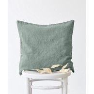 LINEN TALES Zelena lanena jastučnica , 45 x 45 cm