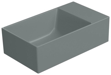 GSI KUBE X Umivaonik, 40x23 cm, bez otvora, desna ili lijeva montaža, keramika, agava mat