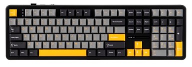 AULA Gaming tipkovnica F108 Gray Orange Deep Gray, Volcano RGB prekidači