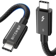 BLITZWOLF Kabel BW-HDC8 240W USB-C na USB-C, 0,5 m, crni