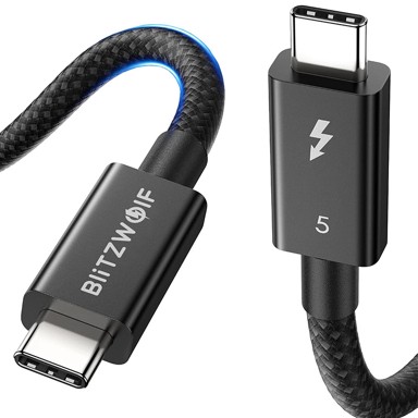BLITZWOLF Kabel BW-HDC8 240W USB-C na USB-C, 0,5 m, crni
