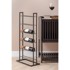 PT LIVING Metalni držač za boce vina, Single Floor, 5 boca, 38x84,5x20 cm, crni