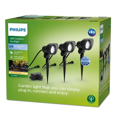 PHILIPS Vanjski reflektor Lv, pack, 24W, 5+2+2 m, 3 kom