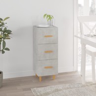 Komoda siva boja betona 34,5x34x90 cm od konstruiranog drva